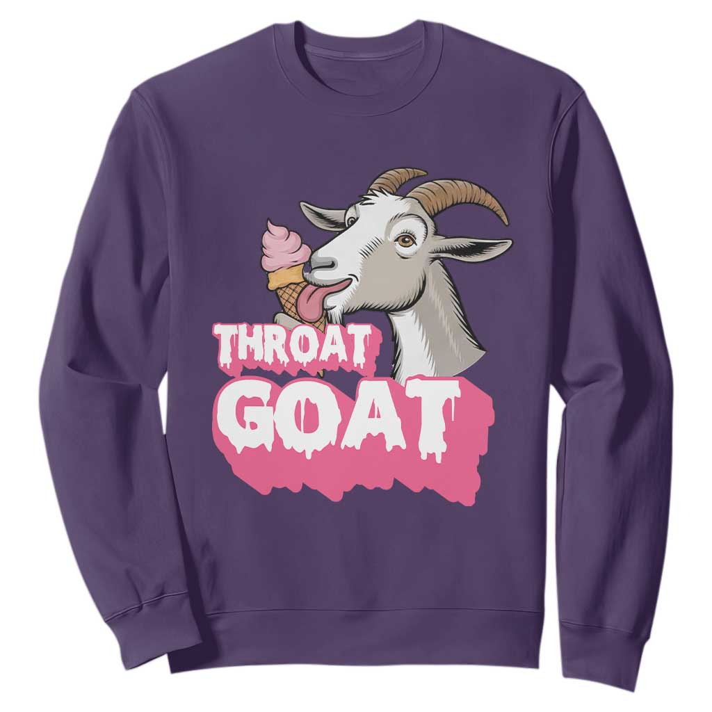 Throat Goat Sweatshirt Sarcastic Adult Humor TS12 Purple Print Your Wear