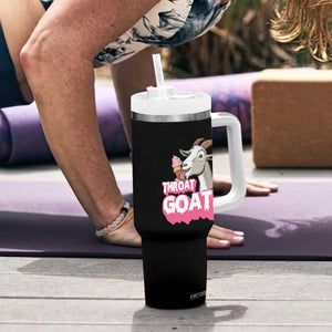 Throat Goat Tumbler With Handle Sarcastic Adult Humor TS12 Print Your Wear