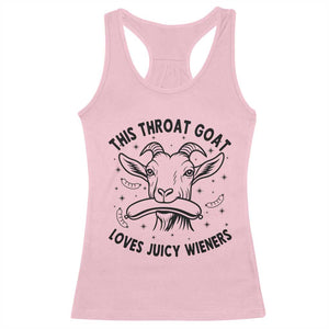 This Throat Goat Loves Juicy Wieners Racerback Tank Top Funny Adult Humor TS12 Light Pink Print Your Wear