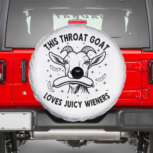 This Throat Goat Loves Juicy Wieners Spare Tire Cover Funny Adult Humor TS12 White Print Your Wear