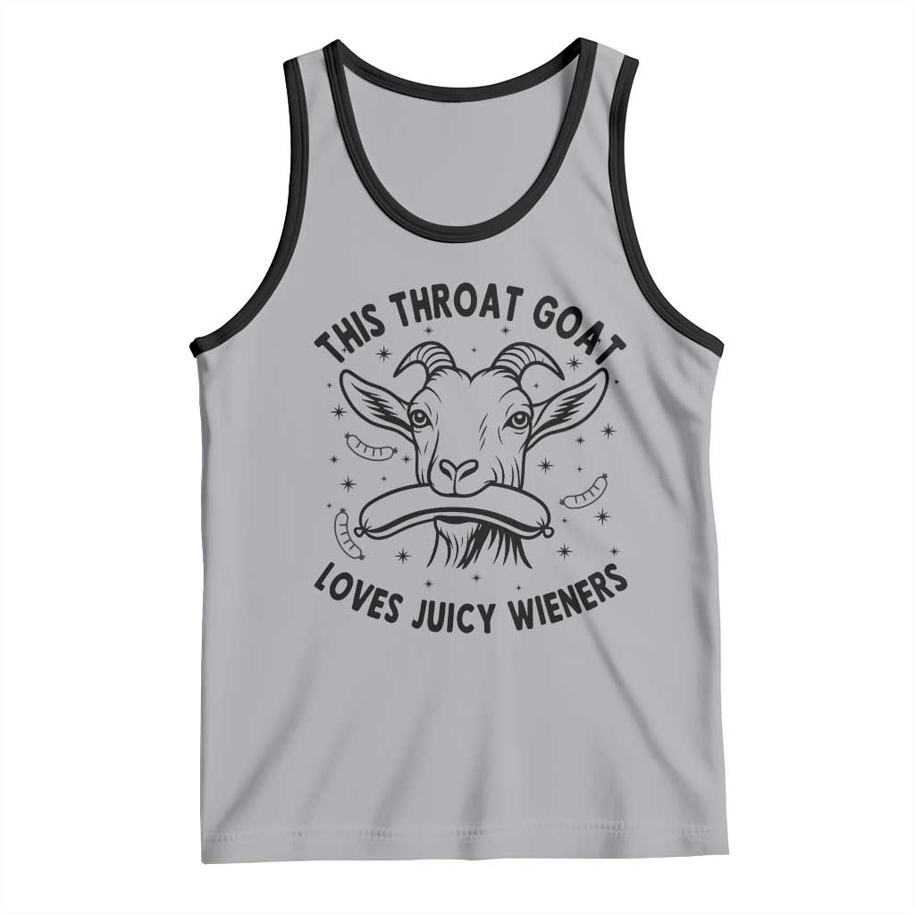 This Throat Goat Loves Juicy Wieners Tank Top Funny Adult Humor TS12 Athletic Heather Black Print Your Wear