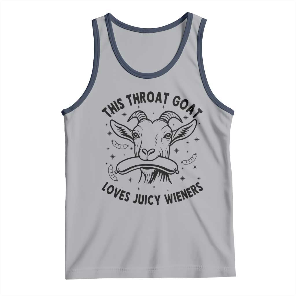 This Throat Goat Loves Juicy Wieners Tank Top Funny Adult Humor TS12 Athletic Heather Navy Print Your Wear