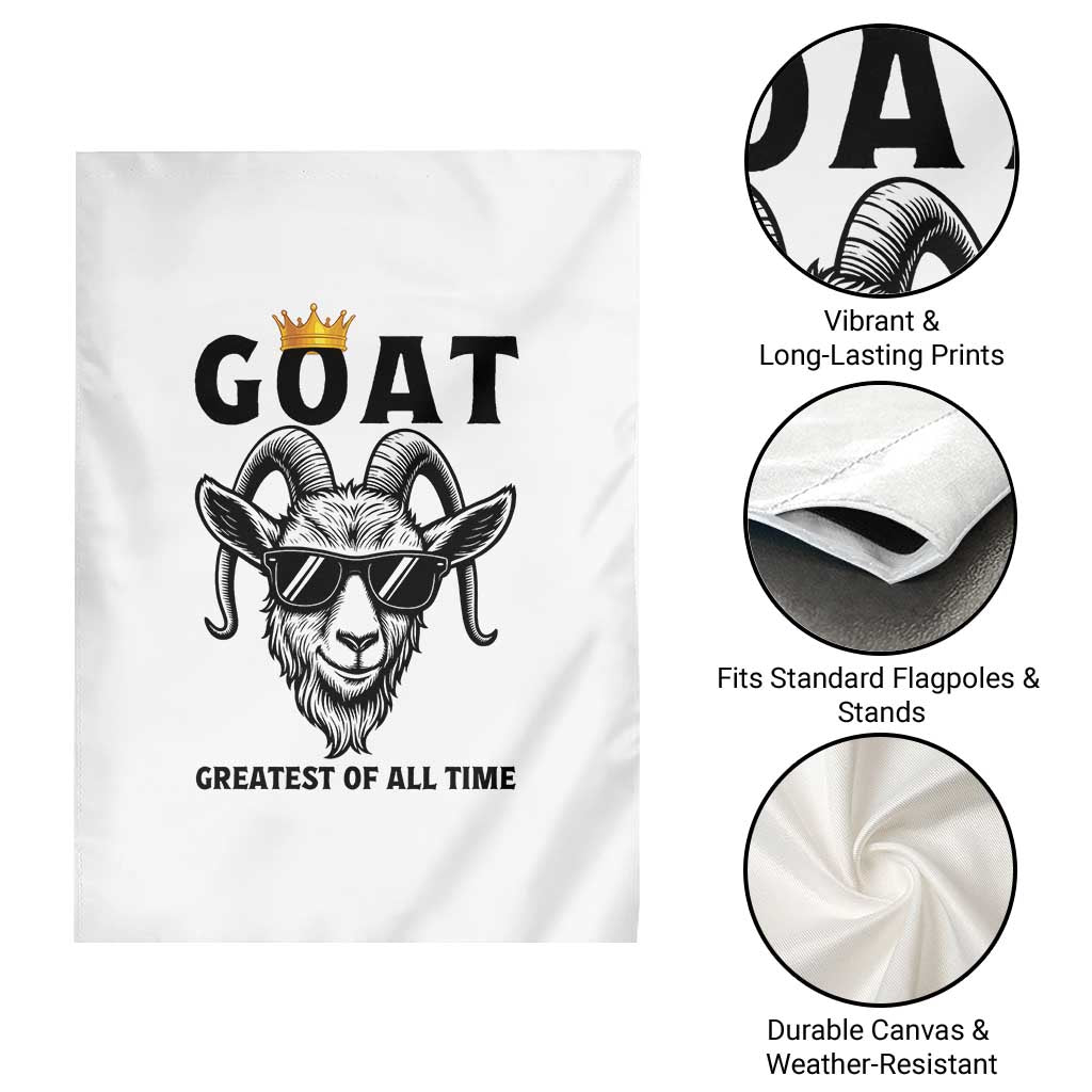 Goat Lover Gift Garden Flag Funny Motivational Quote Be The G O A T TS12 Print Your Wear