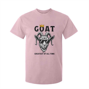 Goat Lover Gift T Shirt For Kid Funny Motivational Quote Be The G O A T TS12 Light Pink Print Your Wear