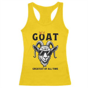 Goat Lover Gift Racerback Tank Top Funny Motivational Quote Be The G O A T TS12 Daisy Print Your Wear