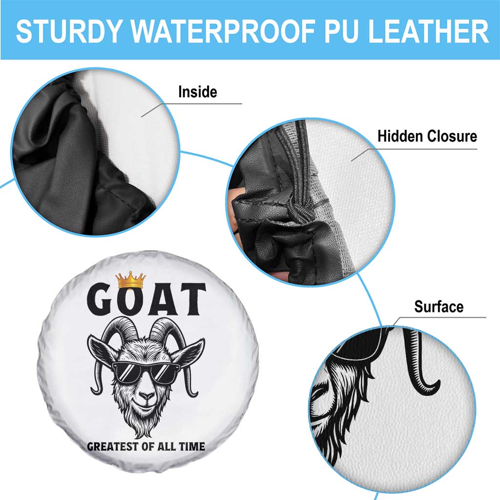 Goat Lover Gift Spare Tire Cover Funny Motivational Quote Be The G O A T TS12 Print Your Wear