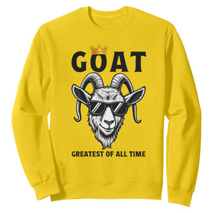 Goat Lover Gift Sweatshirt Funny Motivational Quote Be The G O A T TS12 Daisy Print Your Wear
