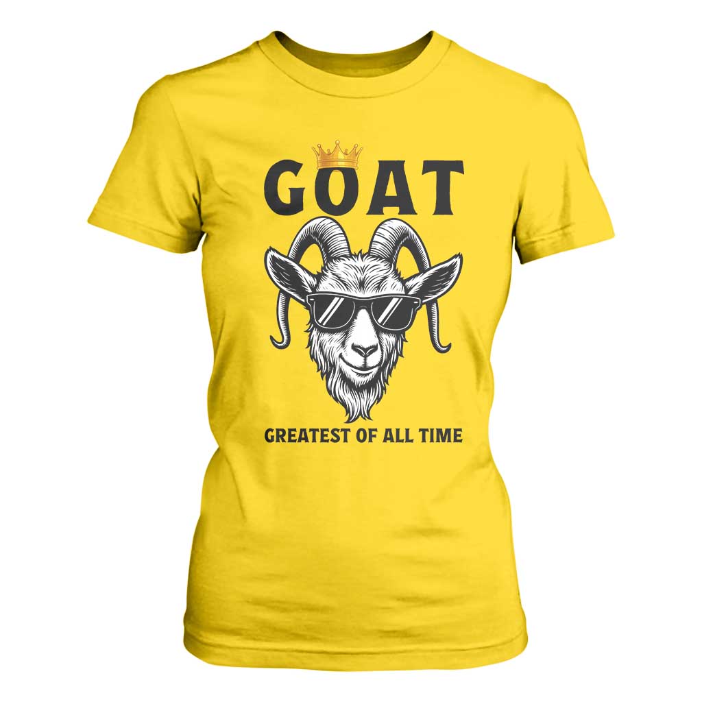 Goat Lover Gift T Shirt For Women Funny Motivational Quote Be The G O A T TS12 Daisy Print Your Wear