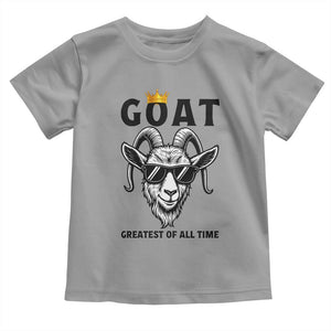 Goat Lover Gift Toddler T Shirt Funny Motivational Quote Be The G O A T TS12 Sport Gray Print Your Wear