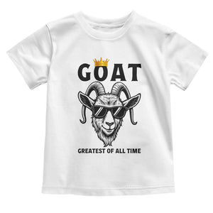 Goat Lover Gift Toddler T Shirt Funny Motivational Quote Be The G O A T TS12 White Print Your Wear