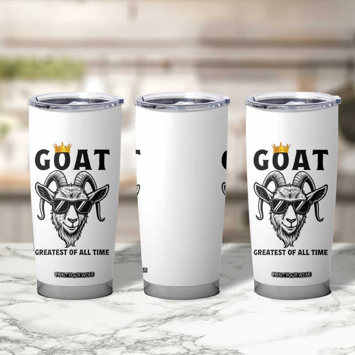 Goat Lover Gift Tumbler Cup Funny Motivational Quote Be The G O A T TS12 Print Your Wear