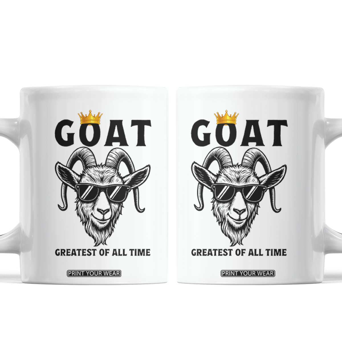 Goat Lover Gift Coffee Mug Funny Motivational Quote Be The G O A T TS12 White Print Your Wear