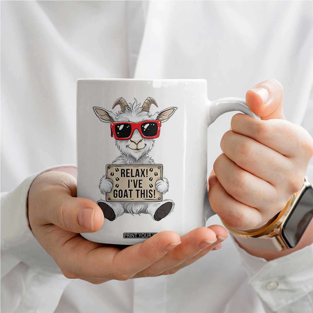Relax I Have Goat This Coffee Mug Funny Goat Lover Gift TS12 Print Your Wear