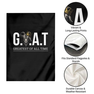Funny Goat Lover Garden Flag Motivational Quote Crowned G O A T Style TS12 Print Your Wear