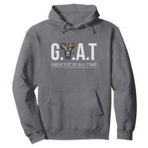 Funny Goat Lover Hoodie Motivational Quote Crowned G O A T Style TS12 Charcoal Print Your Wear