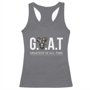 Funny Goat Lover Racerback Tank Top Motivational Quote Crowned G O A T Style TS12 Charcoal Print Your Wear