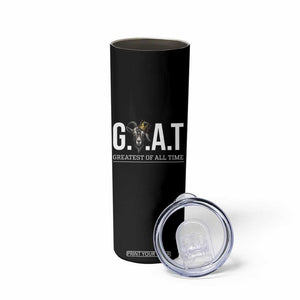 Funny Goat Lover Skinny Tumbler Motivational Quote Crowned G O A T Style TS12 Print Your Wear