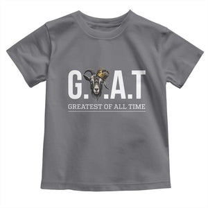 Funny Goat Lover Toddler T Shirt Motivational Quote Crowned G O A T Style TS12 Charcoal Print Your Wear
