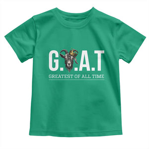 Funny Goat Lover Toddler T Shirt Motivational Quote Crowned G O A T Style TS12 Irish Green Print Your Wear