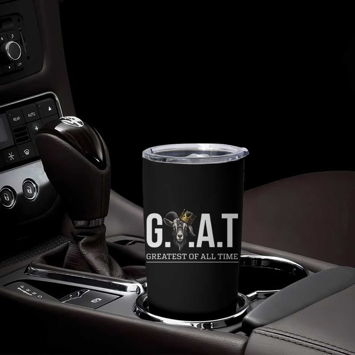 Funny Goat Lover Tumbler Cup Motivational Quote Crowned G O A T Style TS12 Print Your Wear