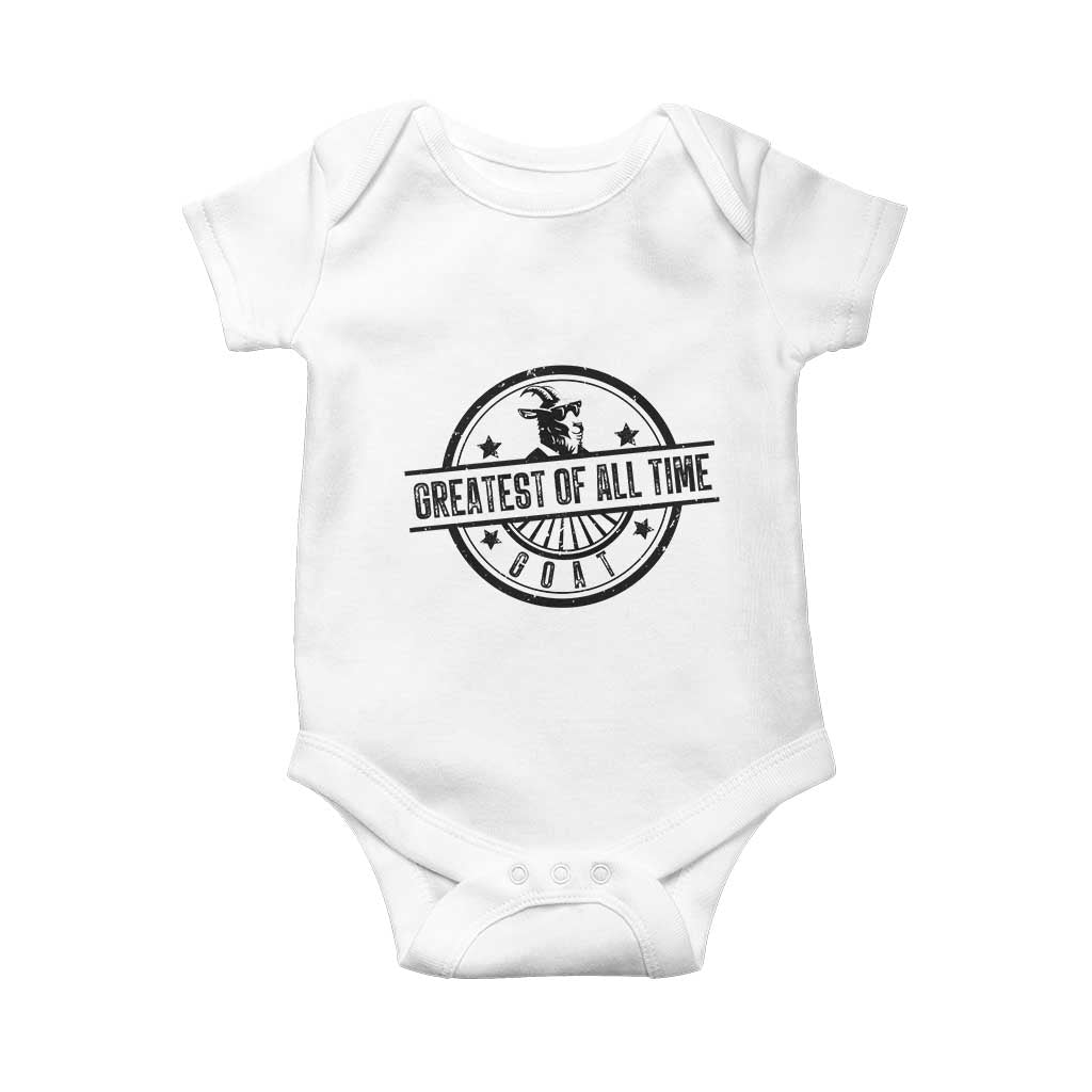 Funny Cool Goat With Sunglasses Baby Onesie Animal Lover Farm Gift TS12 White Print Your Wear