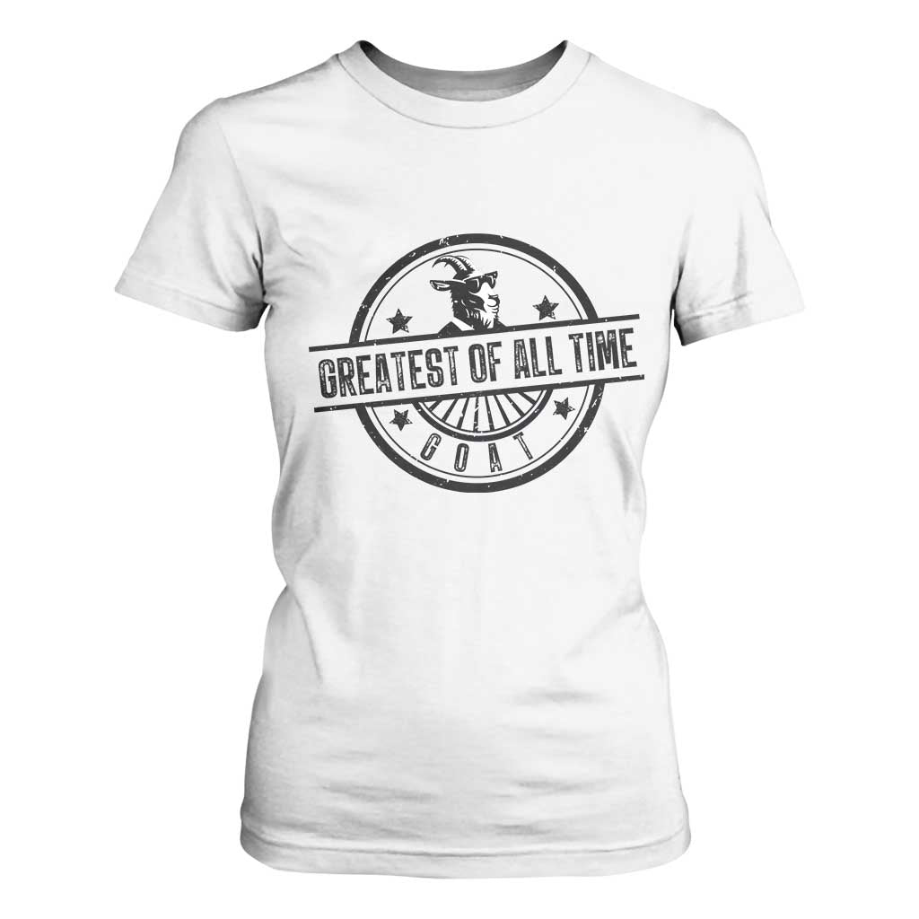 Funny Cool Goat With Sunglasses T Shirt For Women Animal Lover Farm Gift TS12 White Print Your Wear