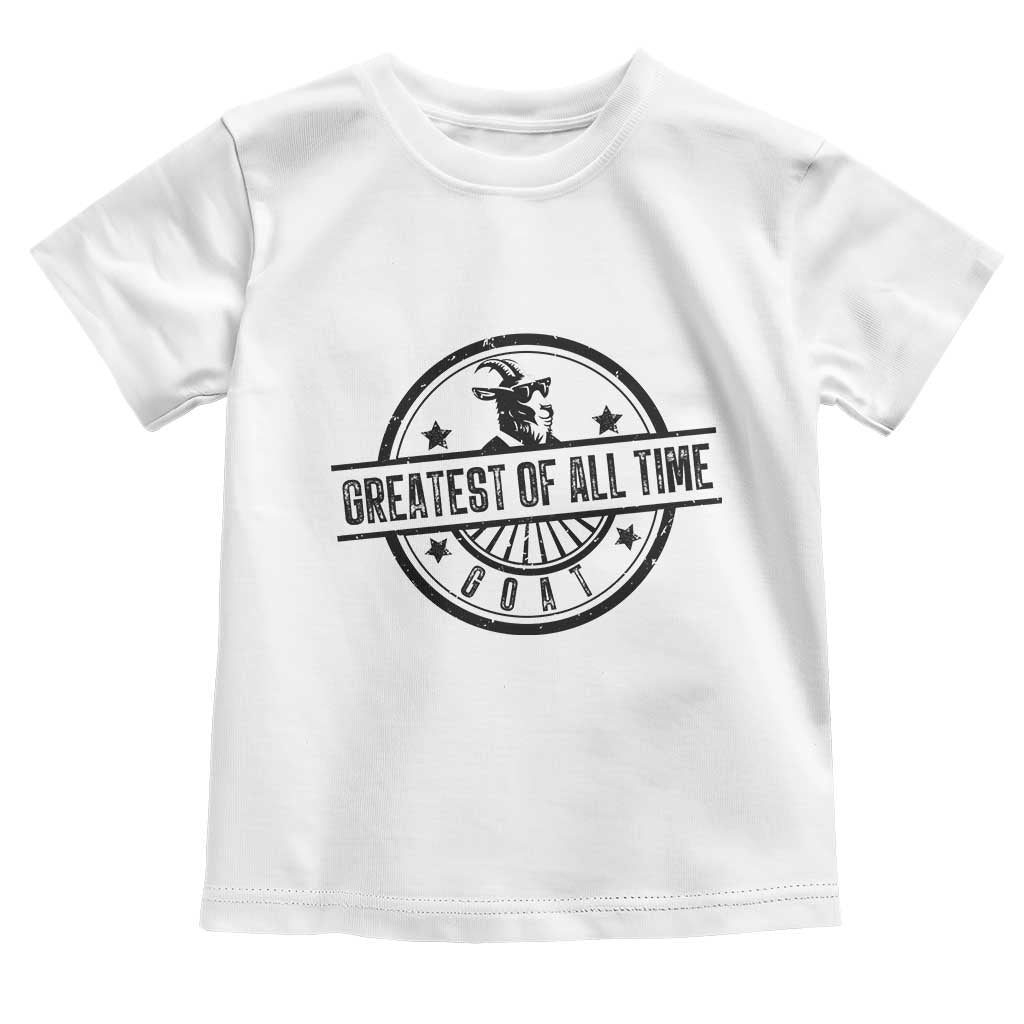Funny Cool Goat With Sunglasses Toddler T Shirt Animal Lover Farm Gift TS12 White Print Your Wear
