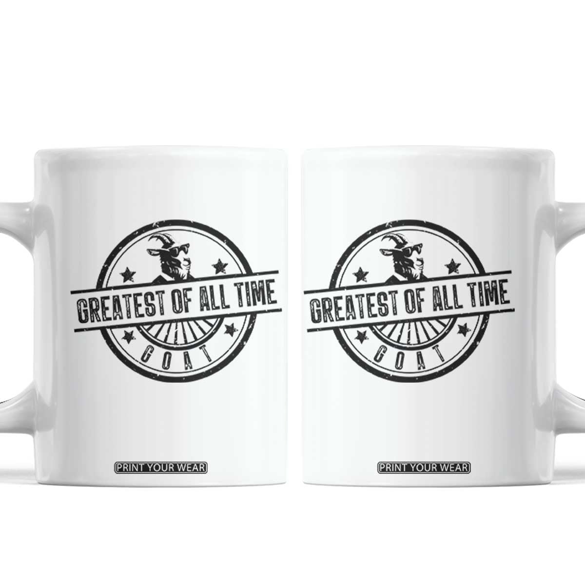 Funny Cool Goat With Sunglasses Coffee Mug Animal Lover Farm Gift TS12 White Print Your Wear