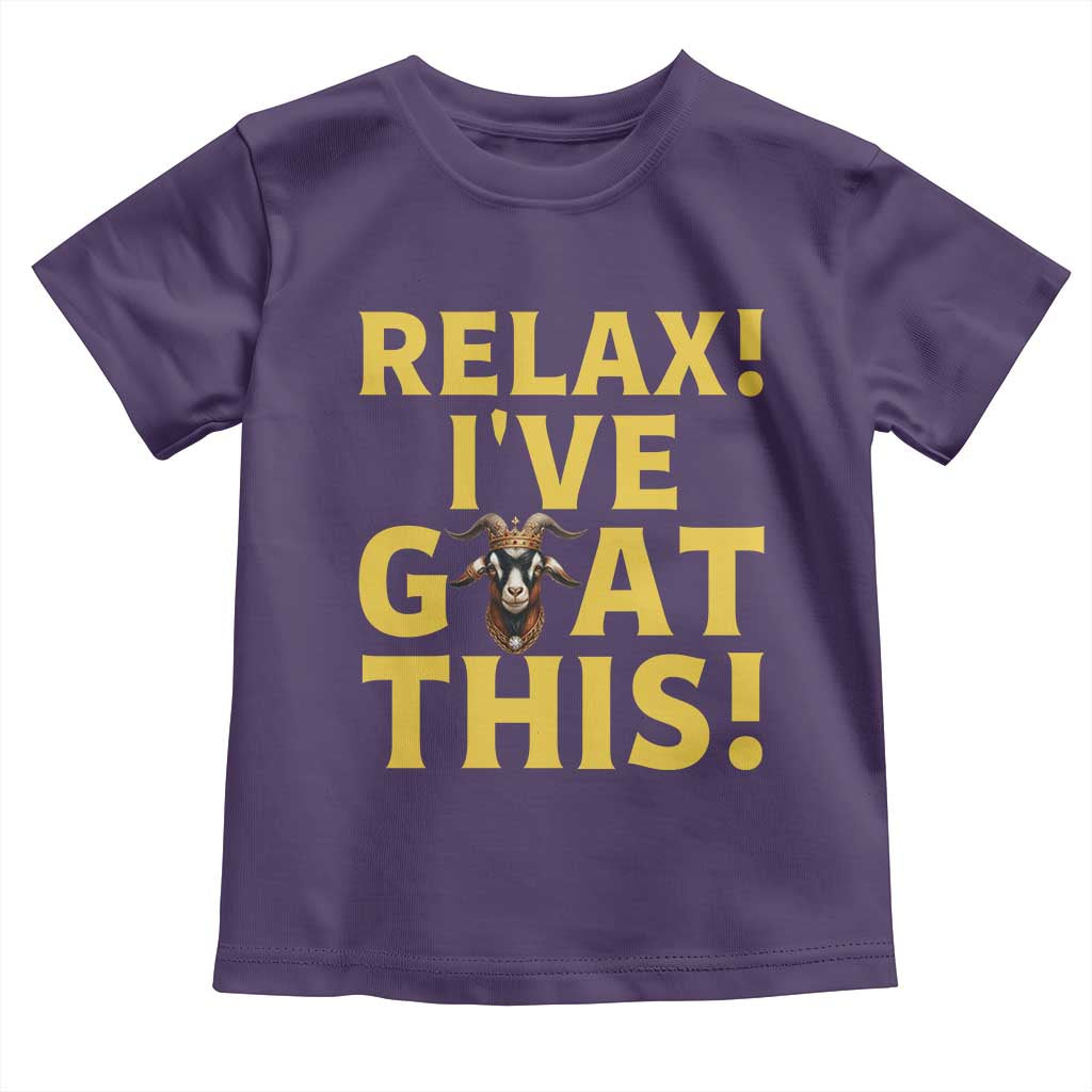 Funny Goat Humor Toddler T Shirt Relax I Have Goat This TS12 Purple Print Your Wear