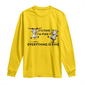 It Is Fine I Am Fine Everything Is Fine Long Sleeve Shirt Funny Goat Lover Gift TS12 Daisy Print Your Wear