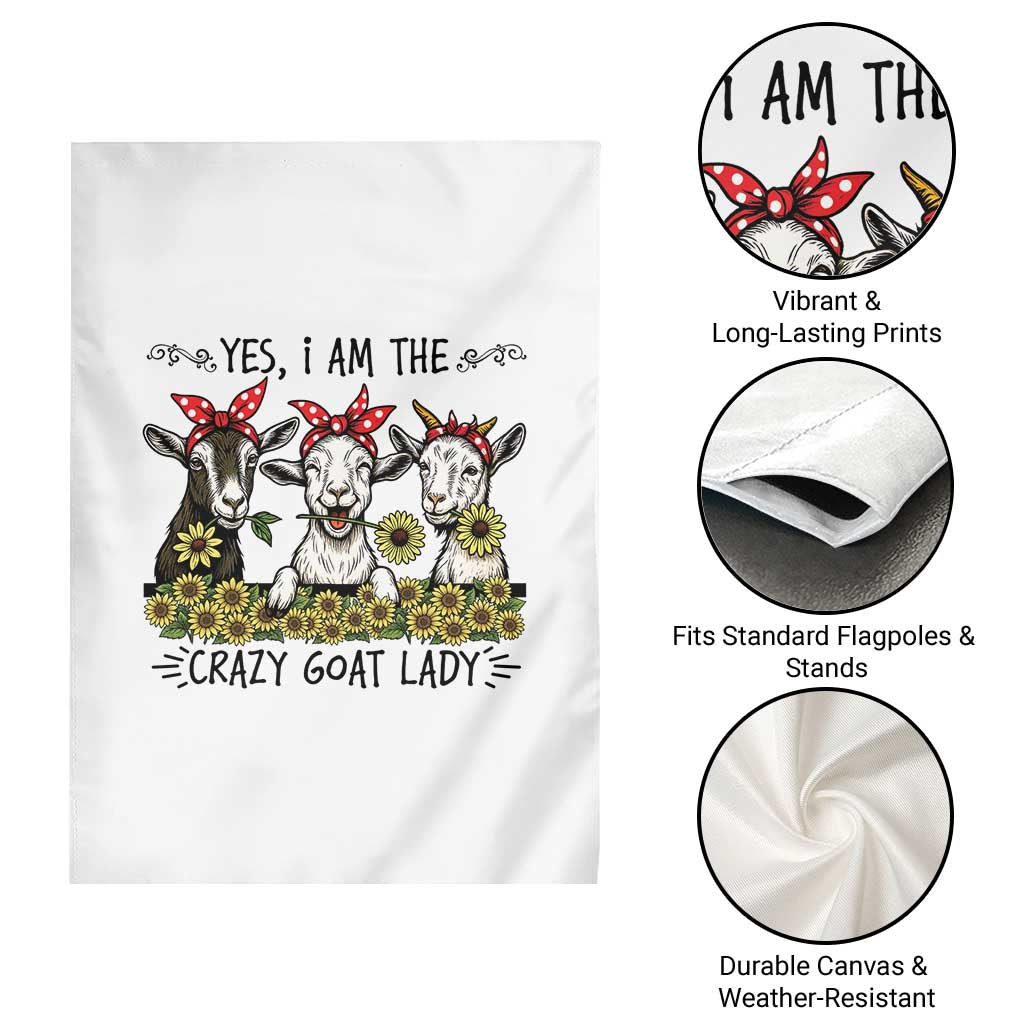 I Am The Crazy Goat Lady Garden Flag Goat Lady Gift TS12 Print Your Wear