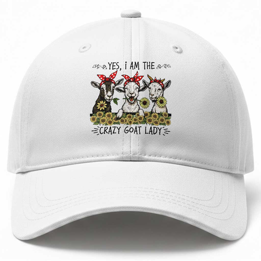 I Am The Crazy Goat Lady Baseball Cap Goat Lady Gift TS12 Print Your Wear