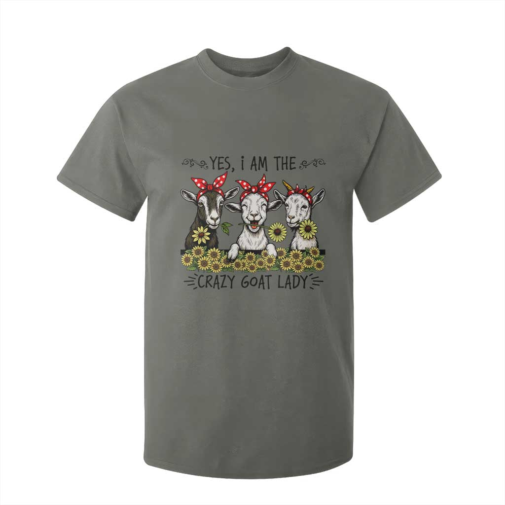 I Am The Crazy Goat Lady T Shirt For Kid Goat Lady Gift TS12 Military Green Print Your Wear