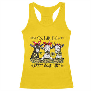 I Am The Crazy Goat Lady Racerback Tank Top Goat Lady Gift TS12 Daisy Print Your Wear