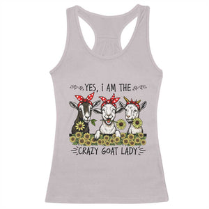 I Am The Crazy Goat Lady Racerback Tank Top Goat Lady Gift TS12 Ice Gray Print Your Wear