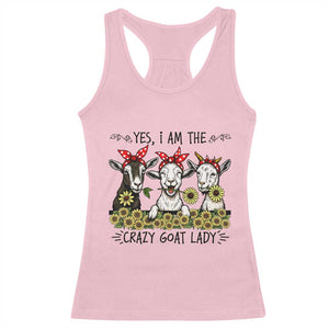 I Am The Crazy Goat Lady Racerback Tank Top Goat Lady Gift TS12 Light Pink Print Your Wear