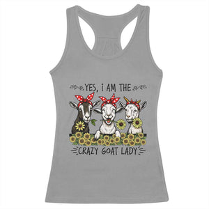 I Am The Crazy Goat Lady Racerback Tank Top Goat Lady Gift TS12 Sport Gray Print Your Wear