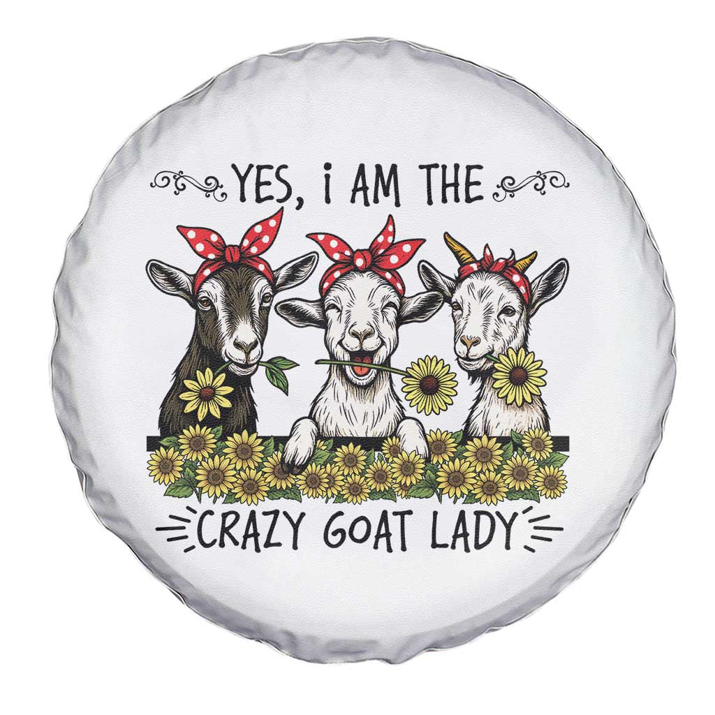 I Am The Crazy Goat Lady Spare Tire Cover Goat Lady Gift TS12 Print Your Wear