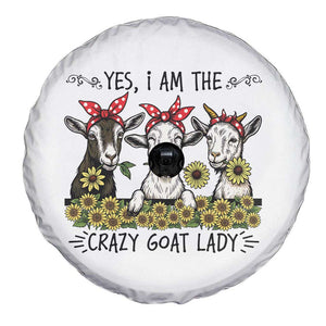I Am The Crazy Goat Lady Spare Tire Cover Goat Lady Gift TS12 Print Your Wear