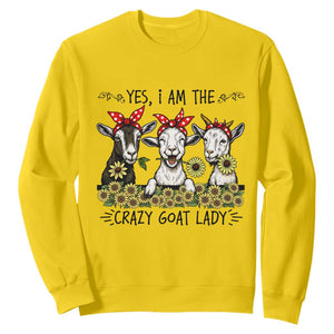 I Am The Crazy Goat Lady Sweatshirt Goat Lady Gift TS12 Daisy Print Your Wear