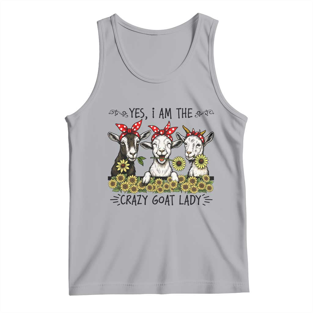 I Am The Crazy Goat Lady Tank Top Goat Lady Gift TS12 Athletic Heather Print Your Wear