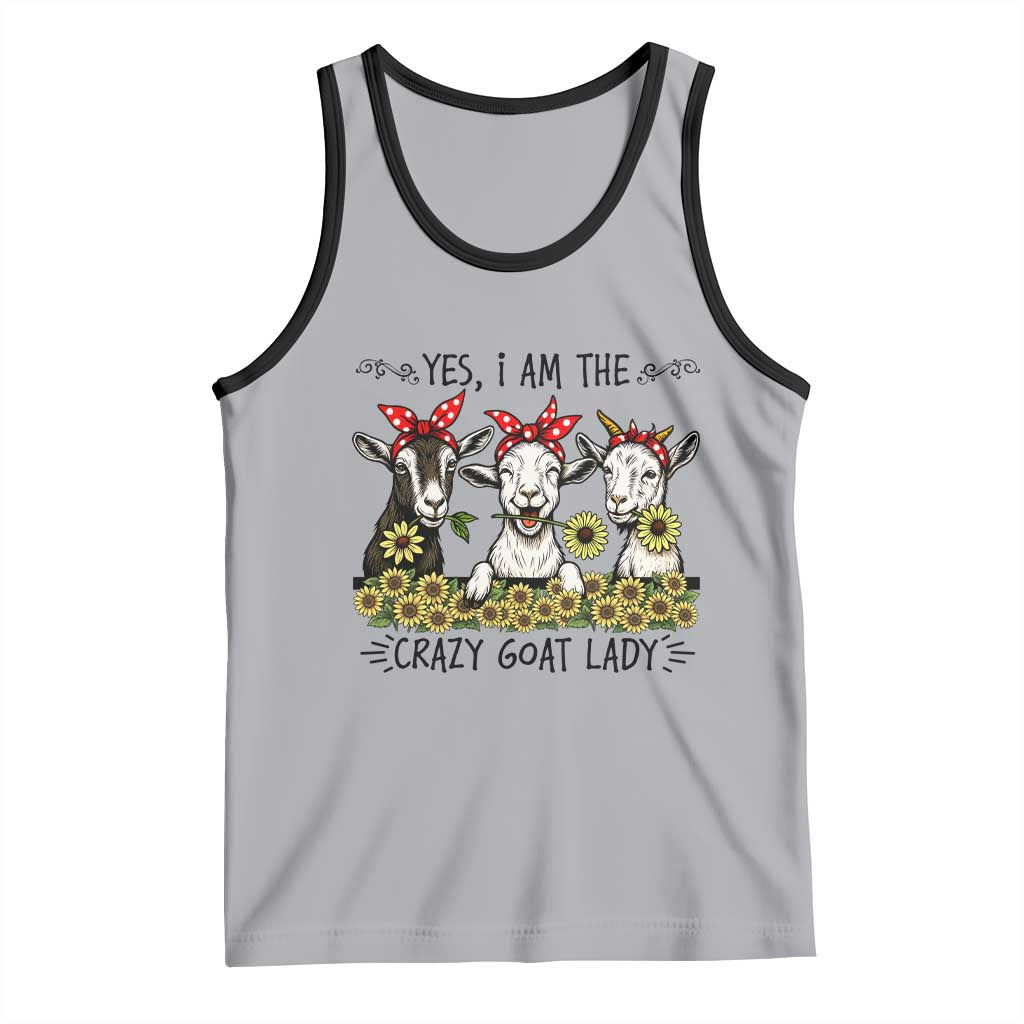I Am The Crazy Goat Lady Tank Top Goat Lady Gift TS12 Athletic Heather Black Print Your Wear