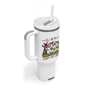 I Am The Crazy Goat Lady Tumbler With Handle Goat Lady Gift TS12 Print Your Wear