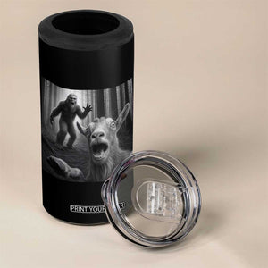 Goat Selfie With Bigfoot 4 in 1 Can Cooler Tumbler Funny Cryptid Gift TS12 Print Your Wear