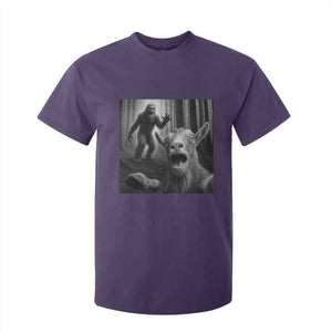 Goat Selfie With Bigfoot T Shirt For Kid Funny Cryptid Gift TS12 Purple Print Your Wear