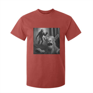 Goat Selfie With Bigfoot T Shirt For Kid Funny Cryptid Gift TS12 Red Print Your Wear