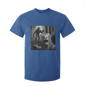 Goat Selfie With Bigfoot T Shirt For Kid Funny Cryptid Gift TS12 Royal Blue Print Your Wear
