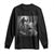 Goat Selfie With Bigfoot Long Sleeve Shirt Funny Cryptid Gift TS12 Black Print Your Wear