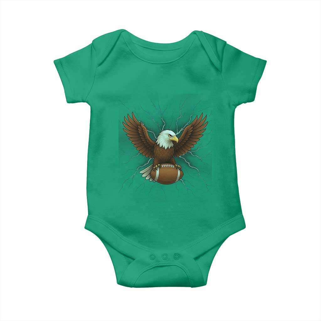 Lightning Eagle Holding Baby Onesie Football Player Gift TS12 Irish Green Print Your Wear