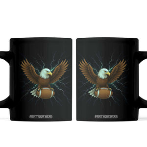 Lightning Eagle Holding Coffee Mug Football Player Gift TS12 Black Print Your Wear
